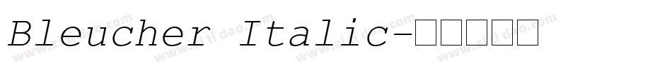Bleucher Italic字体转换